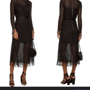 Saloni soft macrame lace with decorative fringe size 6